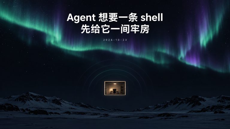 Agent 想要一条 shell，先给它一间牢房